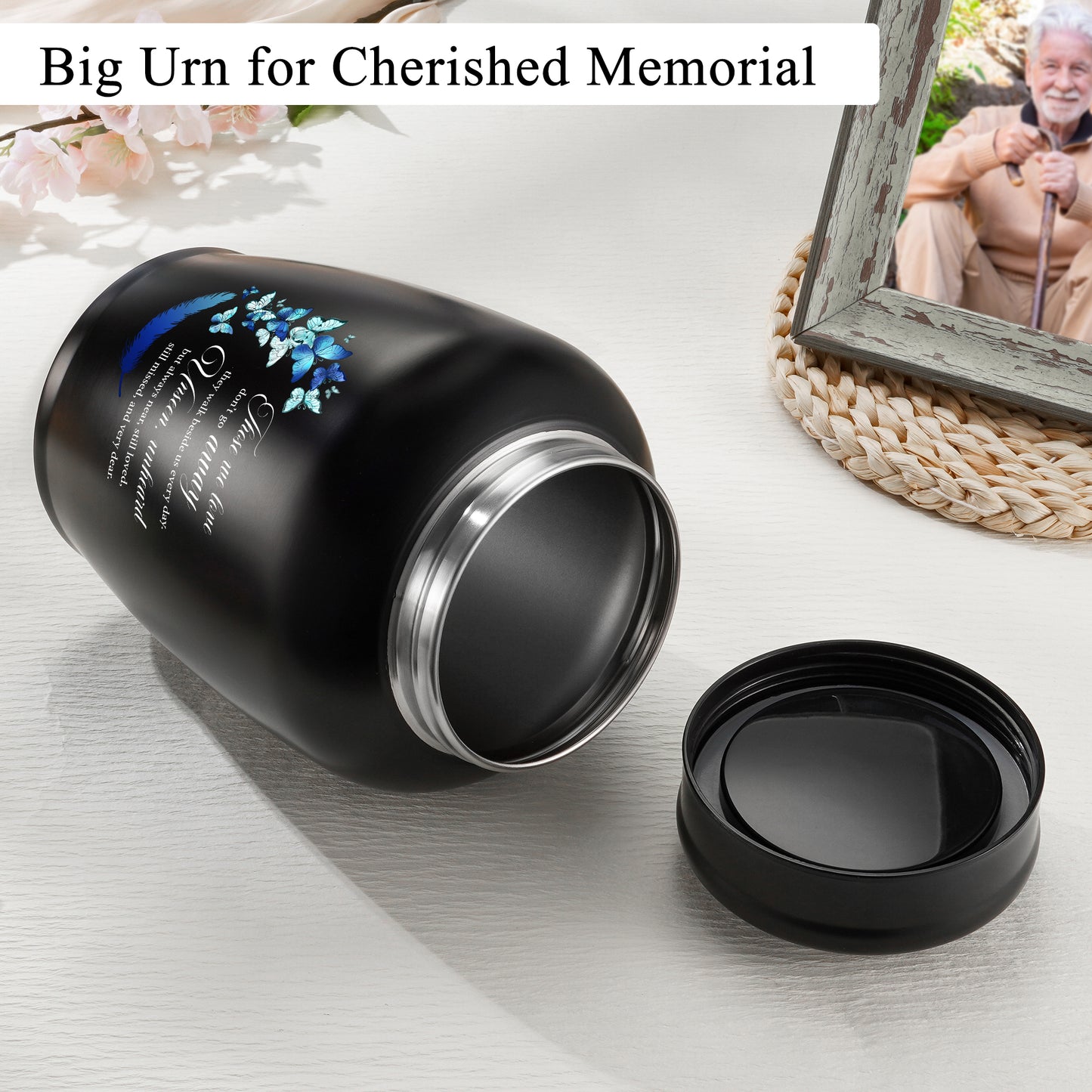 Stainless Steel Large Urn for Human Ashes