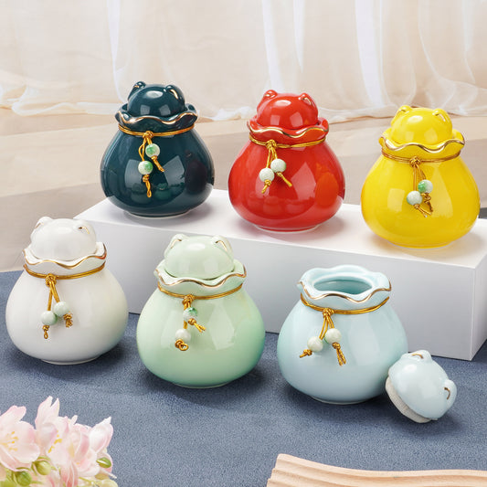 Ceramic Pet Memorial Urn for Cat or Dog