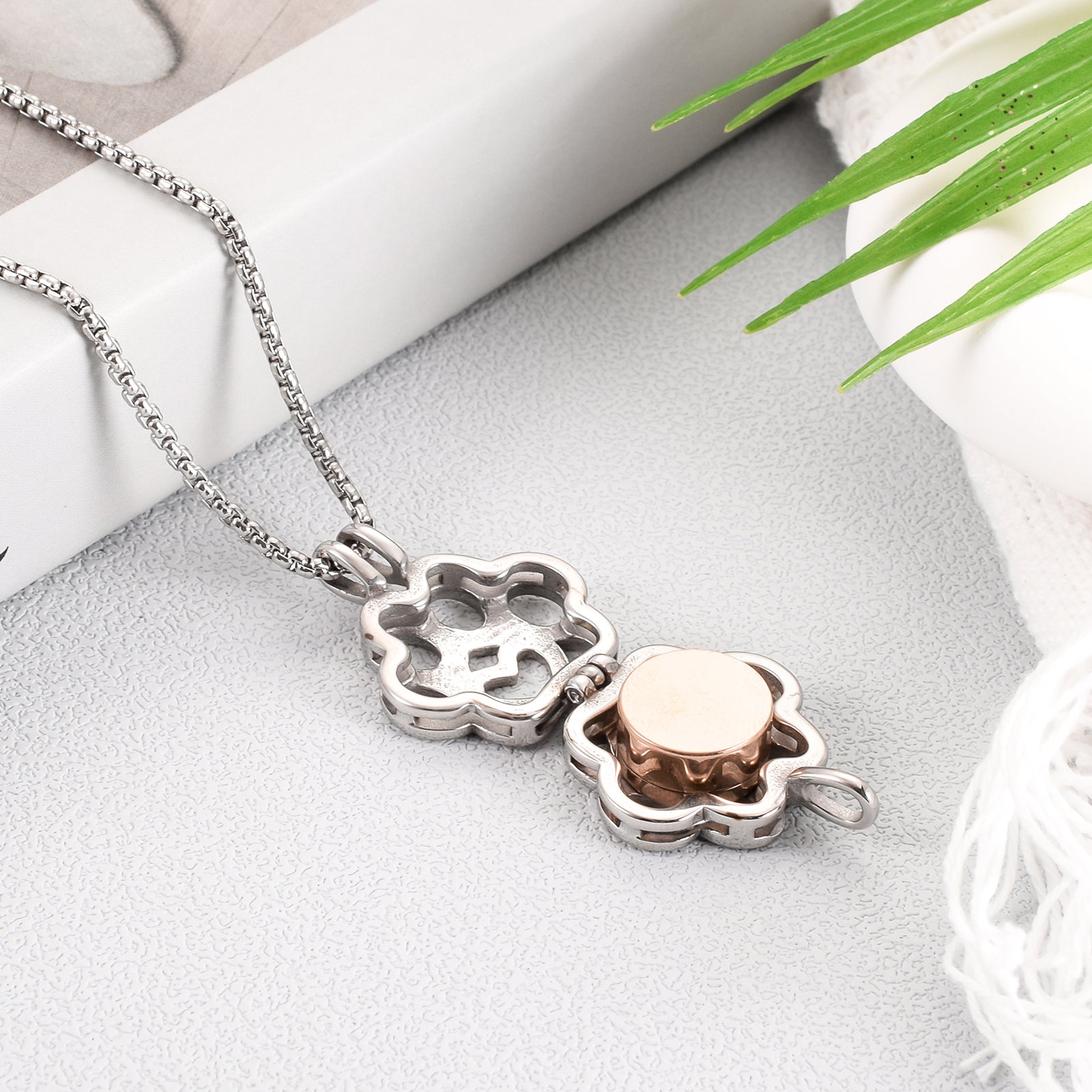 Rose Gold Eternity Paw Cremation Jewelry