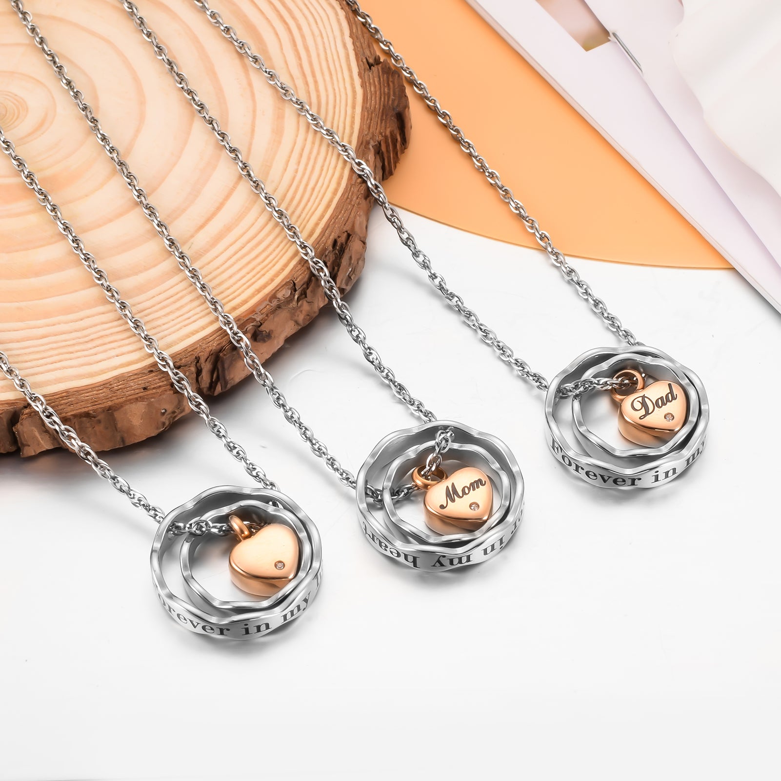 Heart Cremation Pendant Necklace
