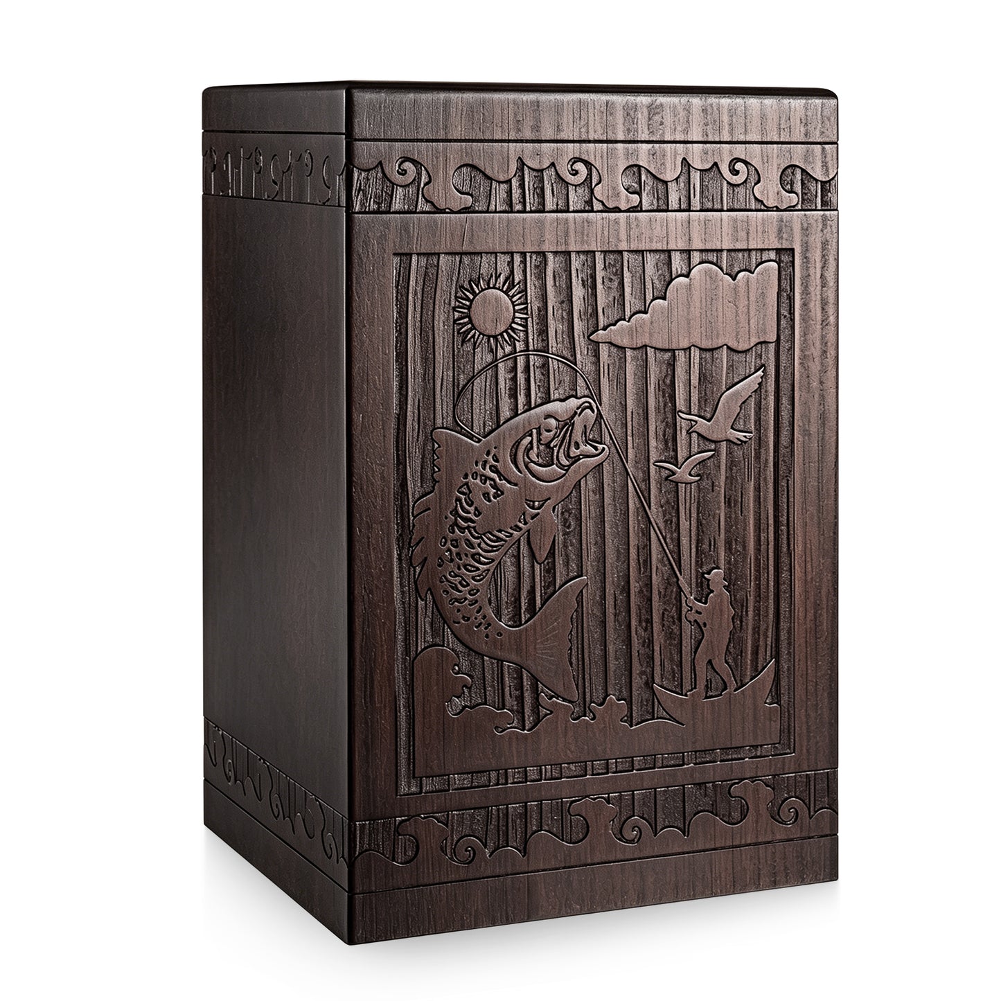 XIUDA Cremation Urns for Human Ashes Adult Male Female, Wooden Tree of Life Medium Keepsake Urns for Ashes, Burial Funeral Memorial Decorative Urns for Men Women Pets Dog Urn- Up to 200 lbs