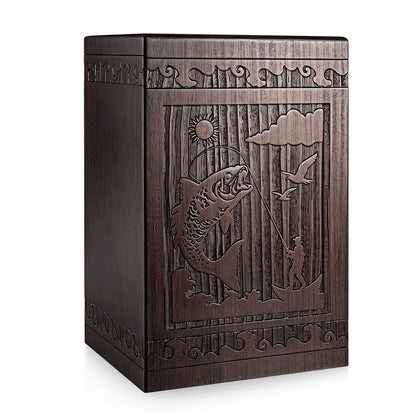 XIUDA Cremation Urns for Human Ashes Adult Male Female, Wooden Tree of Life Medium Keepsake Urns for Ashes, Burial Funeral Memorial Decorative Urns for Men Women Pets Dog Urn- Up to 200 lbs