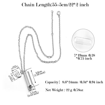 Cylindrical Memorial Necklace