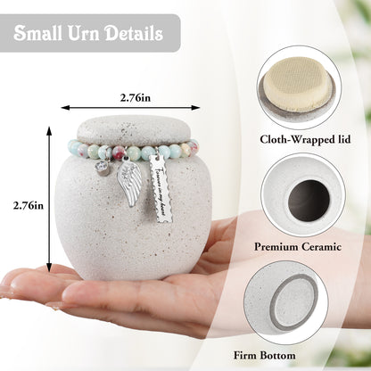 Ceramic 2.76 Inches Urn for Human Ashes Keepsake