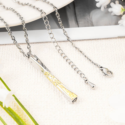 Menorah Bar Cremation Necklace