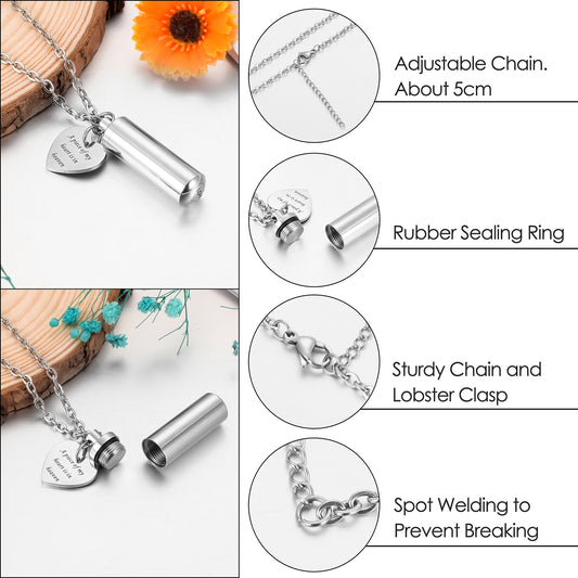 Cylindrical Memorial Necklace