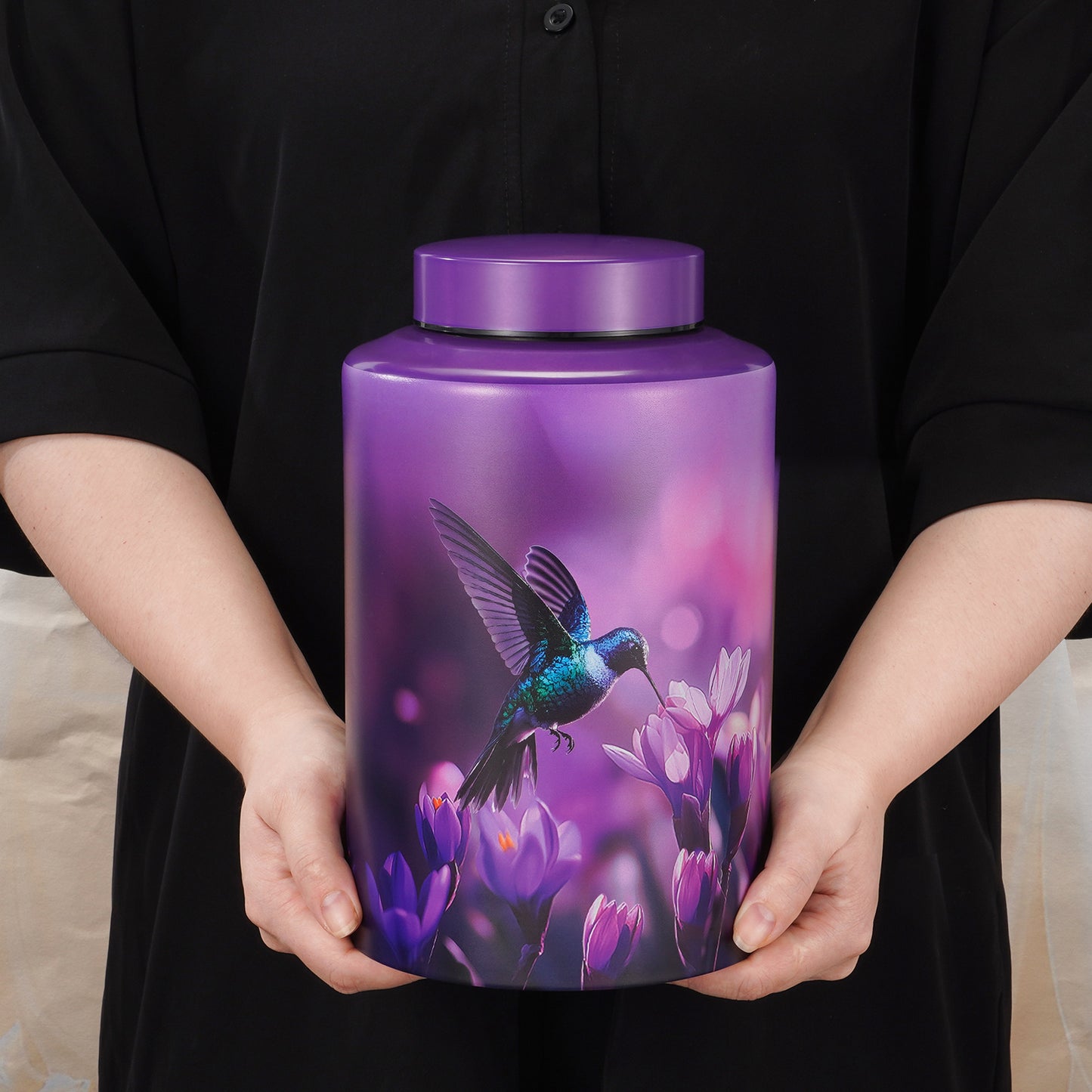 Memorials Cremation Urns for Human Ashes Adult Female and Male, Hummingbird Burial Urn for Ashes for Women and Men - Large Decorative Memorial Keepsake Urn