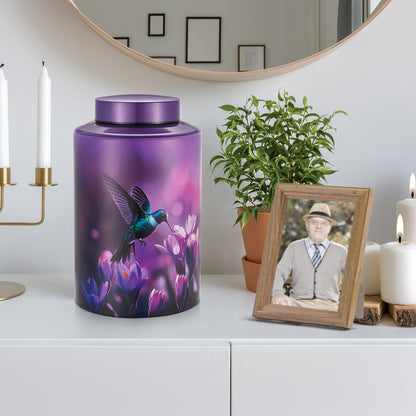 Memorials Cremation Urns for Human Ashes Adult Female and Male, Hummingbird Burial Urn for Ashes for Women and Men - Large Decorative Memorial Keepsake Urn