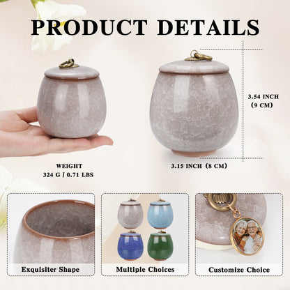 Ceramic Small Keepsake Urn for Human Ashes