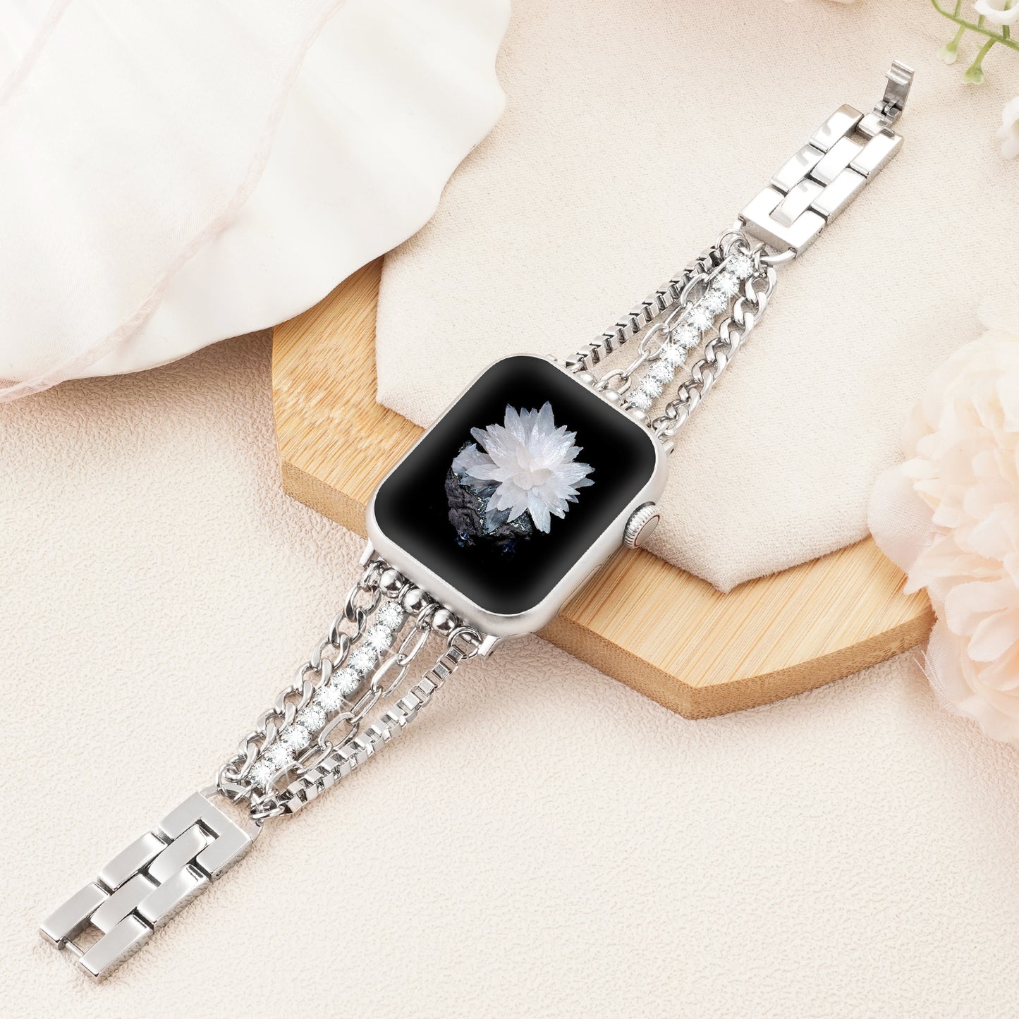 XIUDA Women Slim Chain Apple Watch Band Compatible for Apple Watch Band