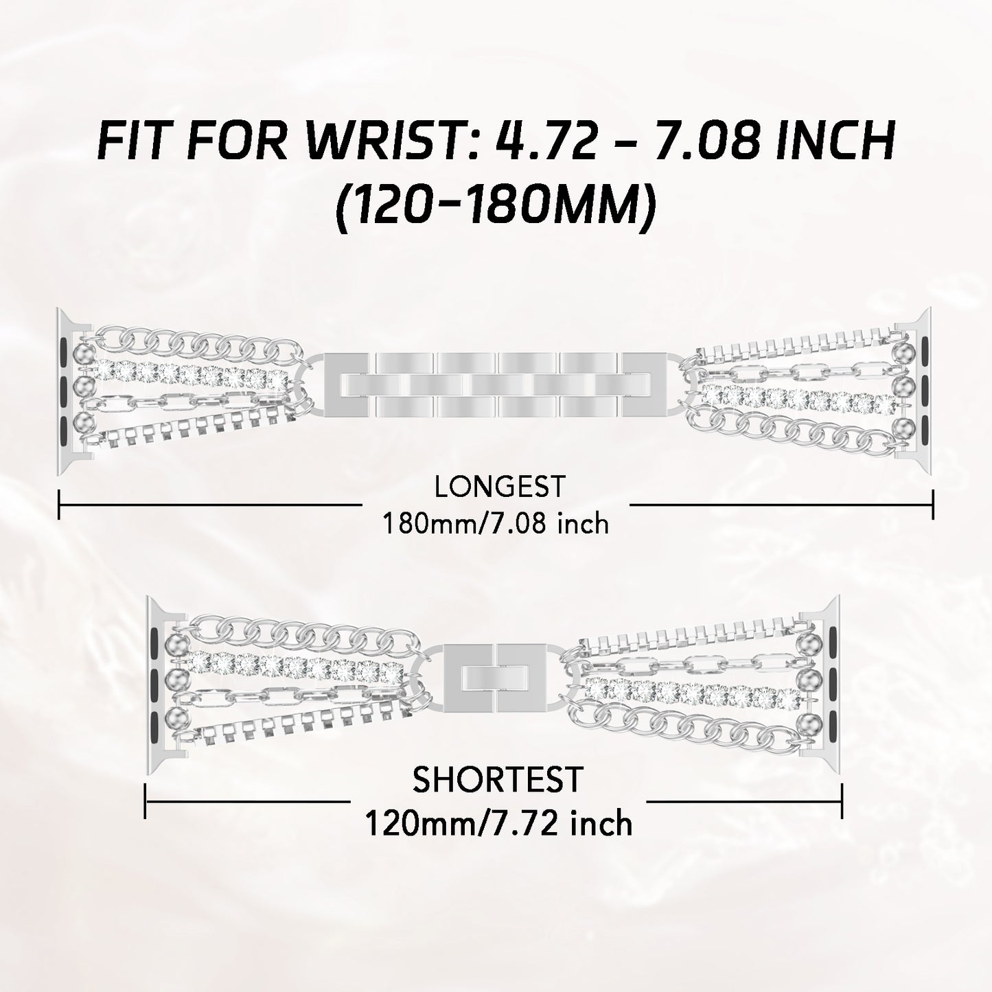 XIUDA Women Slim Chain Apple Watch Band Compatible for Apple Watch Band