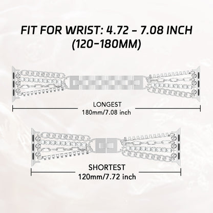 XIUDA Women Slim Chain Apple Watch Band Compatible for Apple Watch Band