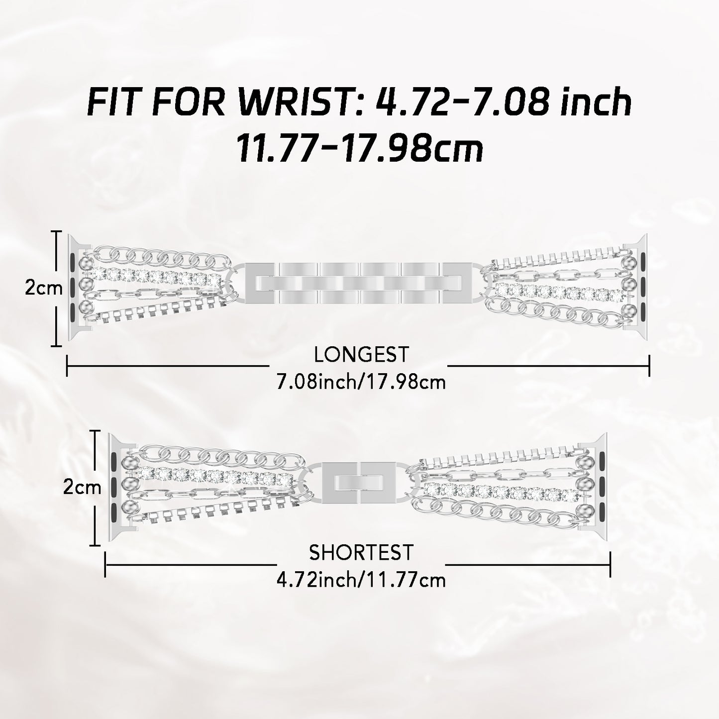 XIUDA Women Slim Chain Apple Watch Band Compatible for Apple Watch Band