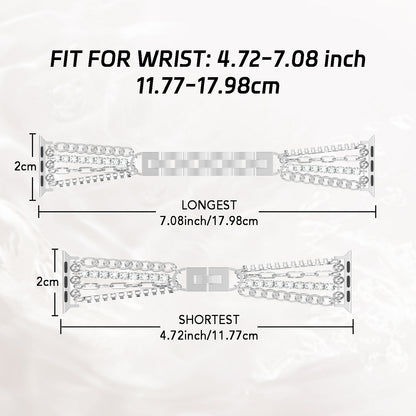 XIUDA Women Slim Chain Apple Watch Band Compatible for Apple Watch Band