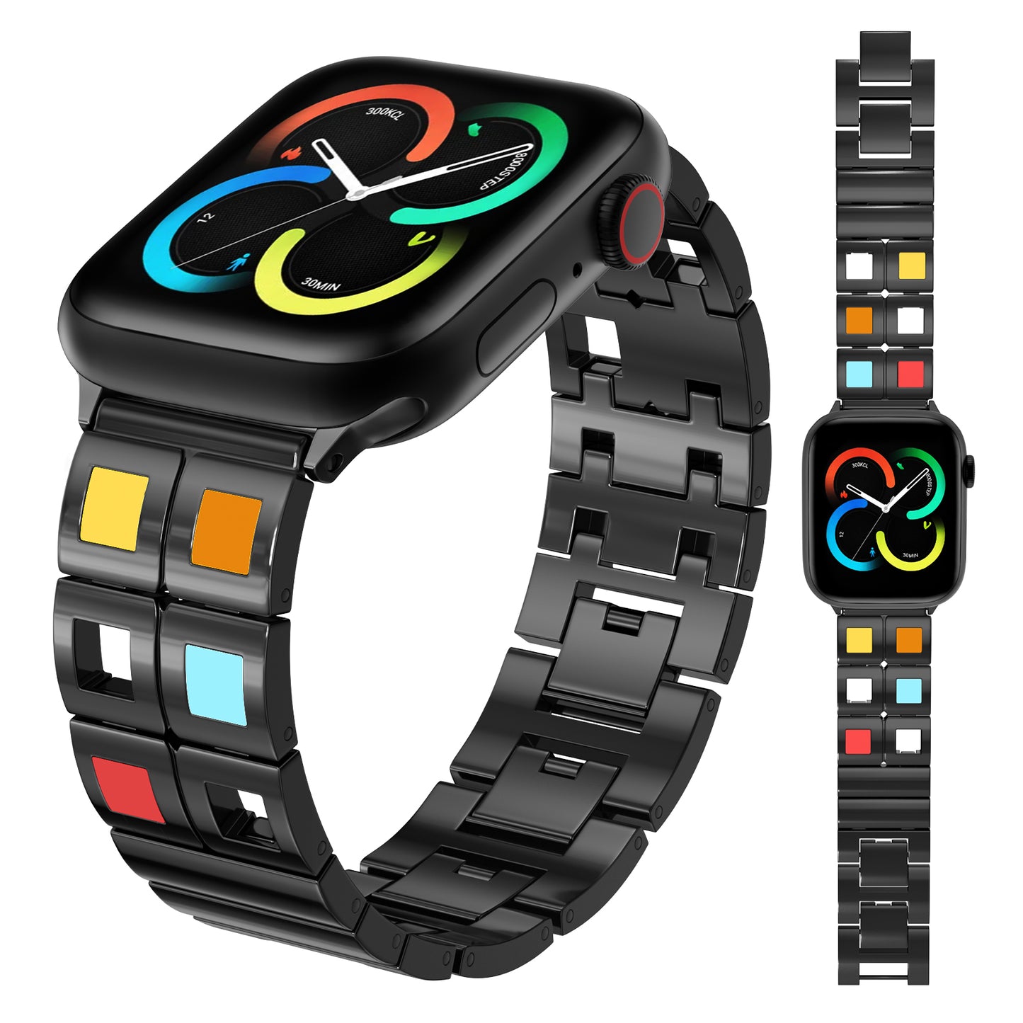 XIUDA Fancy Watch Band Compatible With Apple Watch Band 49mm 46mm 45mm 44mm 42mm 41mm 40mm 38mm Stainless Steel Watch Bracelet for Apple Watch Ultra/Ultra Series 10/9/8/7/6/5/4/3/2/1
