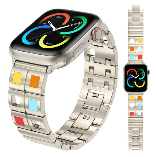 XIUDA Fancy Watch Band Compatible With Apple Watch Band 49mm 46mm 45mm 44mm 42mm 41mm 40mm 38mm Stainless Steel Watch Bracelet for Apple Watch Ultra/Ultra Series 10/9/8/7/6/5/4/3/2/1