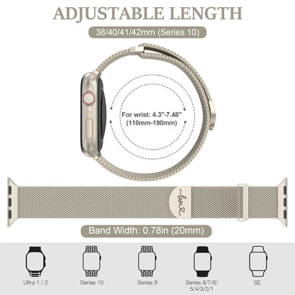 XIUDA Milanese Stainless Steel Magnetic Bands for Men Compatible for Apple Watch 38mm 40mm 41mm 42mm 44mm 45mm 46mm