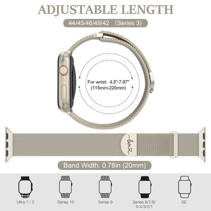 XIUDA Milanese Stainless Steel Magnetic Bands for Men Compatible for Apple Watch 38mm 40mm 41mm 42mm 44mm 45mm 46mm
