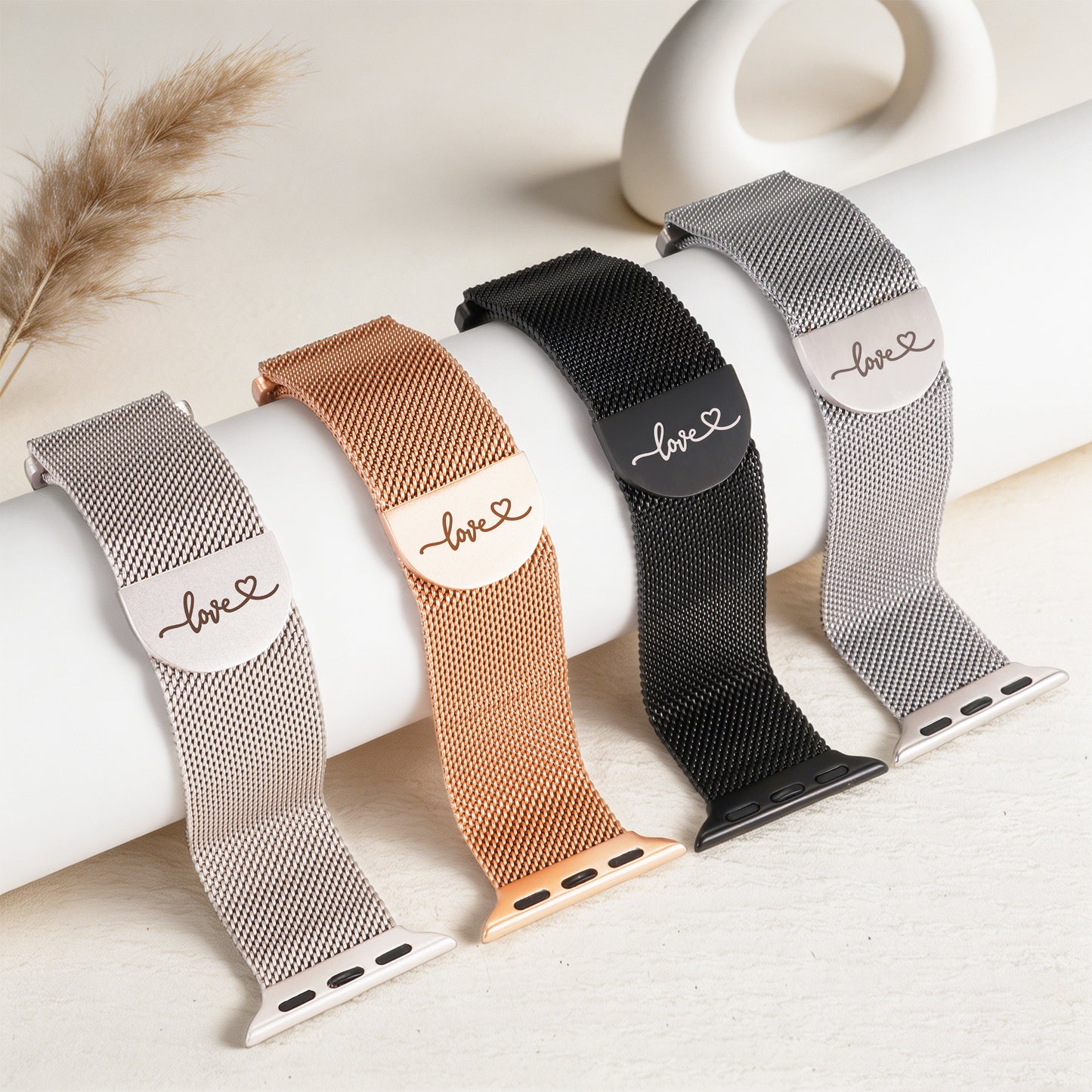 XIUDA Milanese Stainless Steel Magnetic Bands for Men Compatible for Apple Watch 38mm 40mm 41mm 42mm 44mm 45mm 46mm