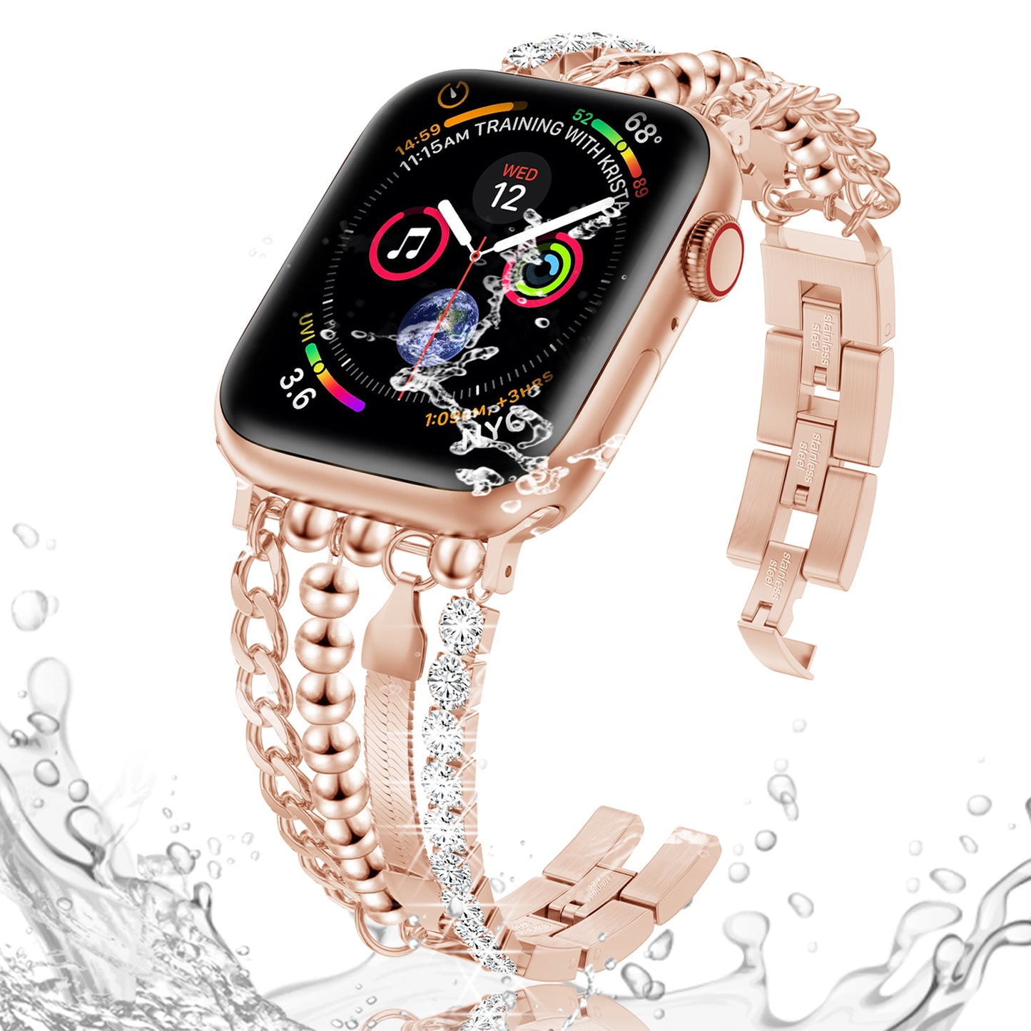 XIUDA Gold Chain Compatible for Apple Watch Band