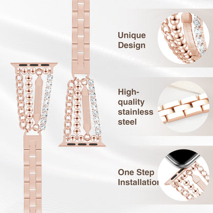 XIUDA Gold Chain Compatible for Apple Watch Band