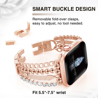 XIUDA Gold Chain Compatible for Apple Watch Band