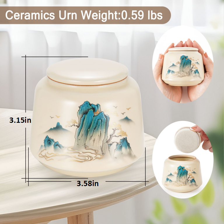3.15 Inches Ceramic Cremation Urns