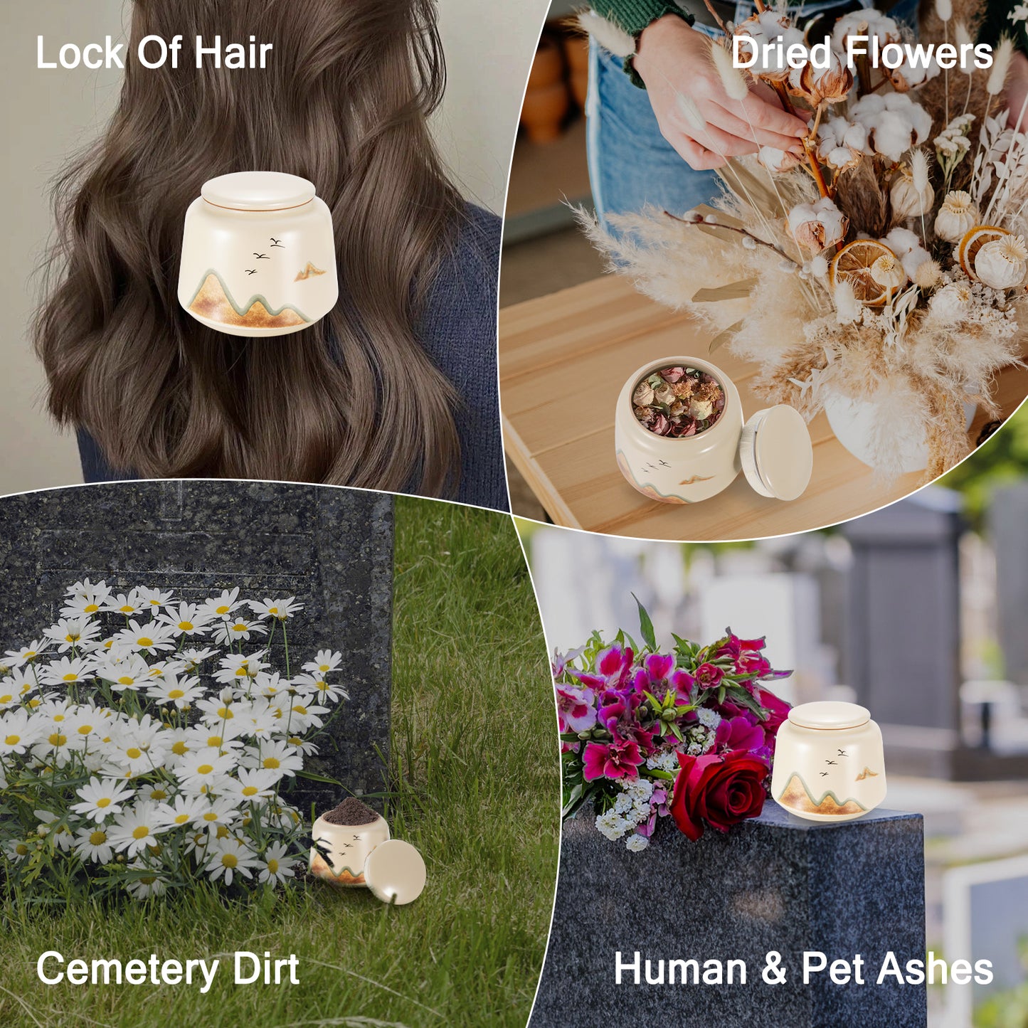 3.15 Inches Ceramic Cremation Urns