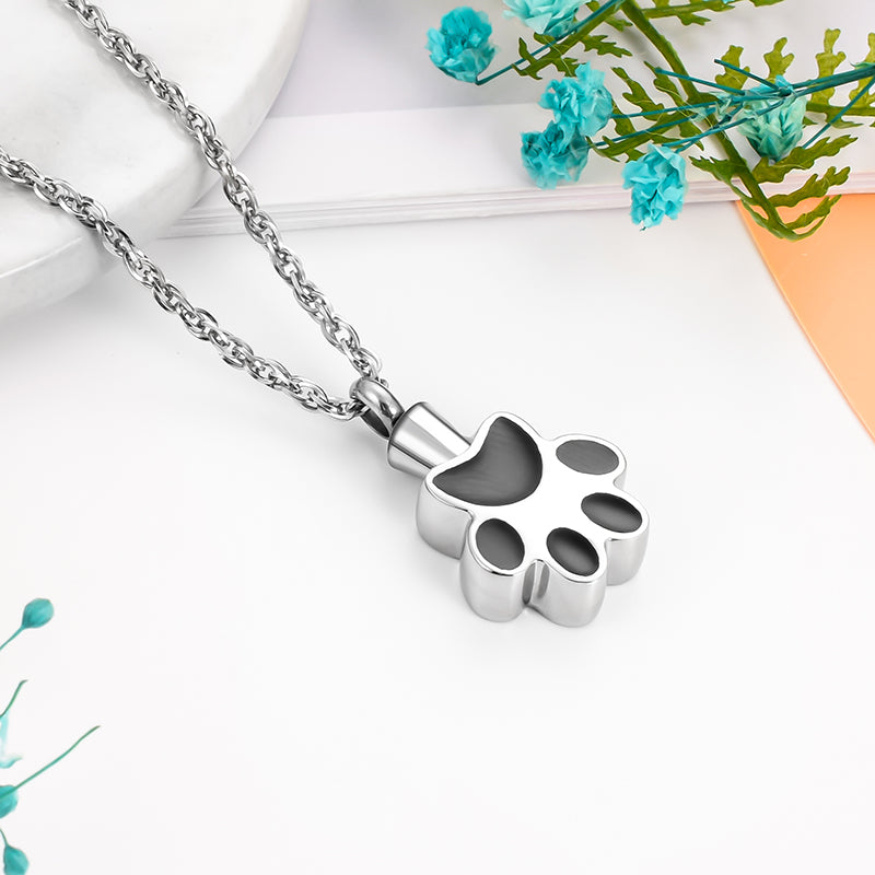 Black Paw Cremarion Pendant Necklace