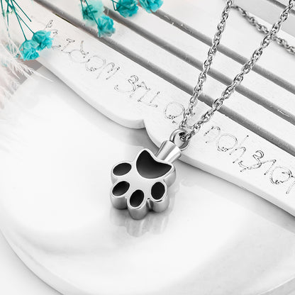 Black Paw Cremarion Pendant Necklace