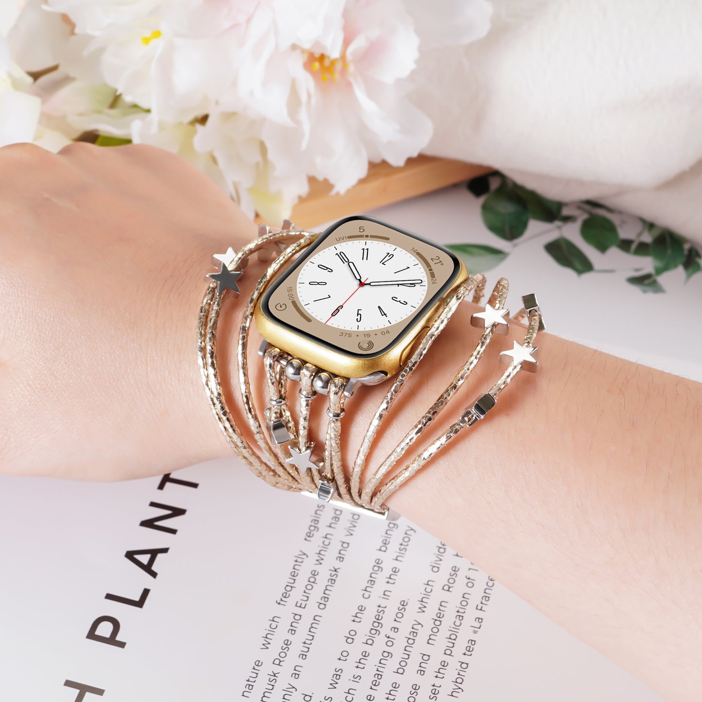 XIUDA Boho Leather Bracelet Compatible for Apple Watch Band