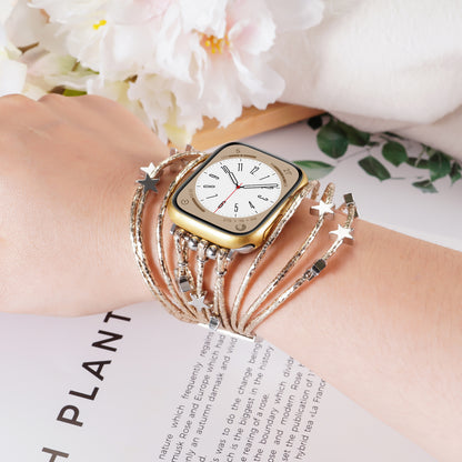XIUDA Boho Leather Bracelet Compatible for Apple Watch Band