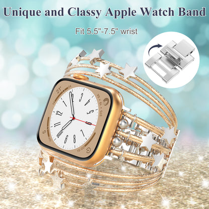 XIUDA Boho Leather Bracelet Compatible for Apple Watch Band