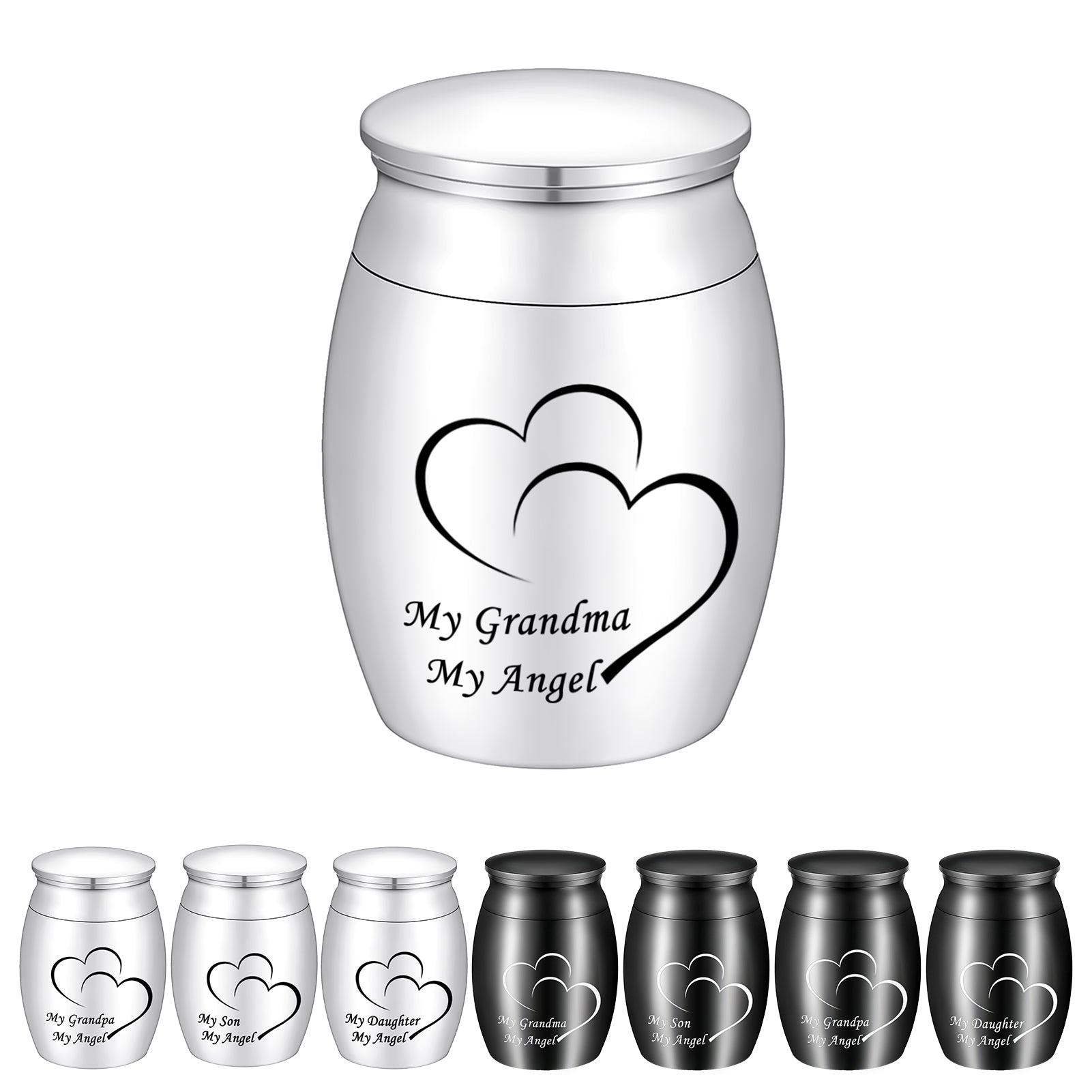 Double Heart Cremation Urnsto Hold Ashes